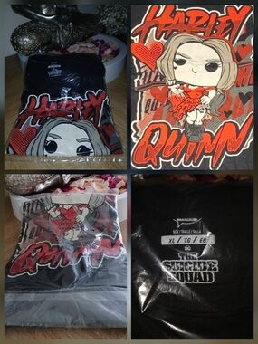 🔥NWT DC EXCLUSIVE Suicide Squad Logo Tee - HARLEY QUINN XL & FREE GIFT